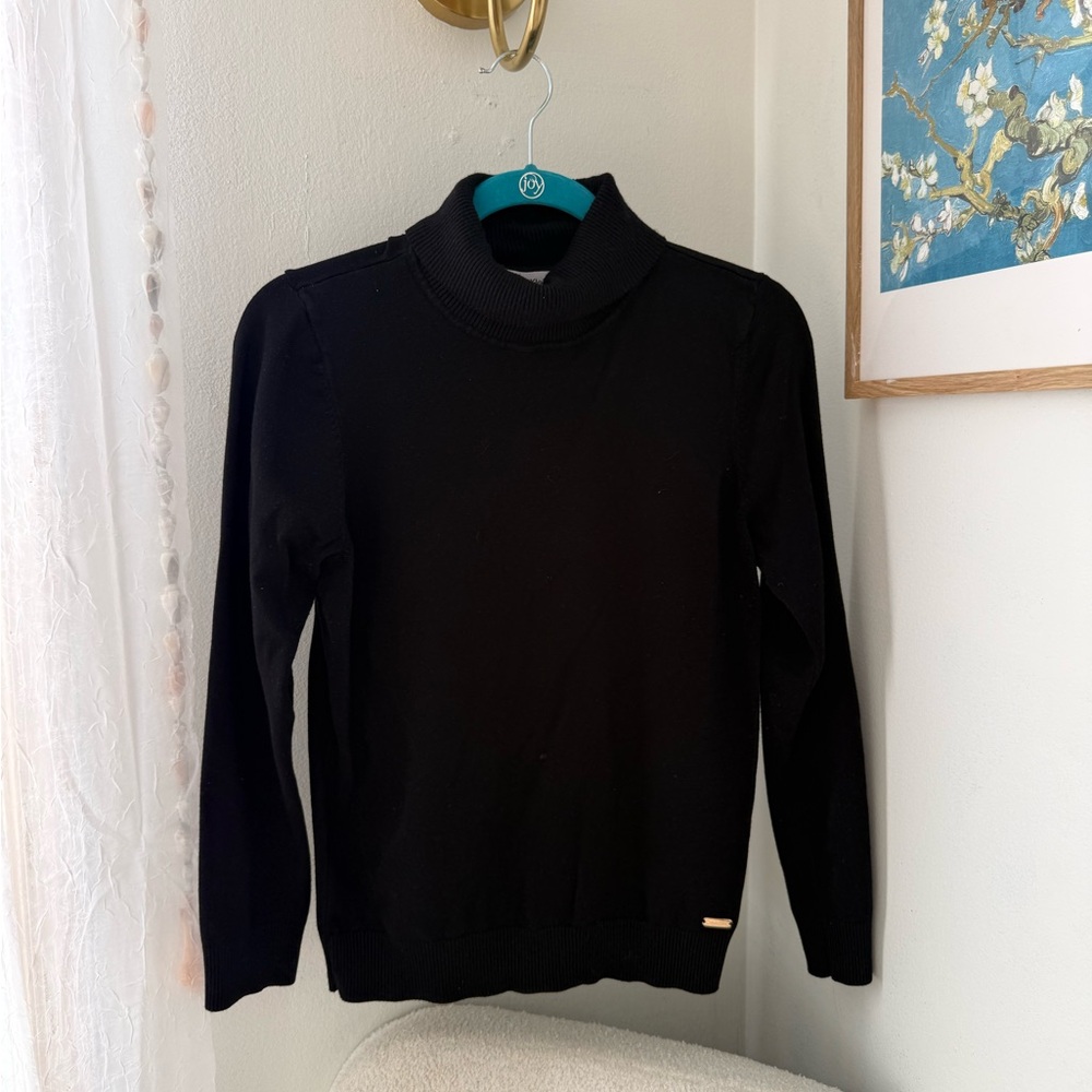 Calvin Klein Classic Black Turtleneck Sweater